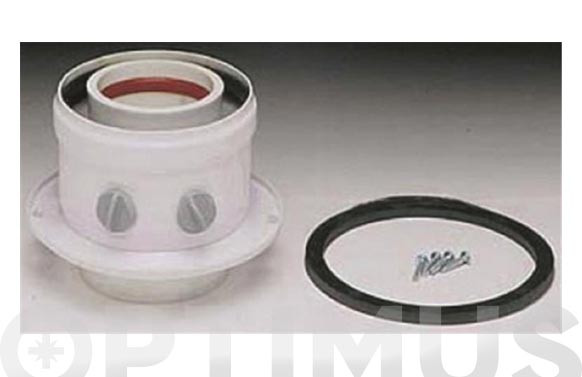ADAPTADOR CALDERA COAXIAL VERTICAL ALUMINIO Ø 16/100 BLANCO