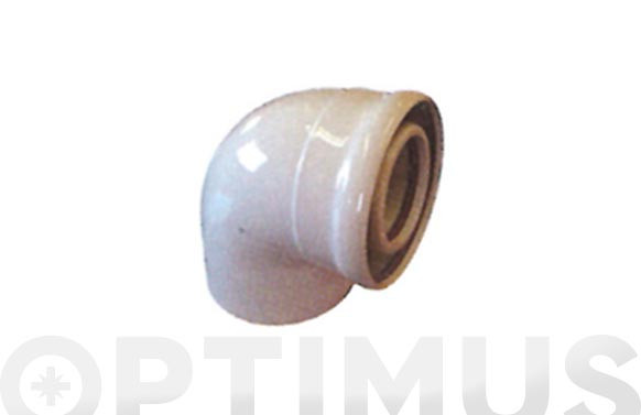 CODO COAXIAL 87º ALUMINIOØ60/100MM BLANCO