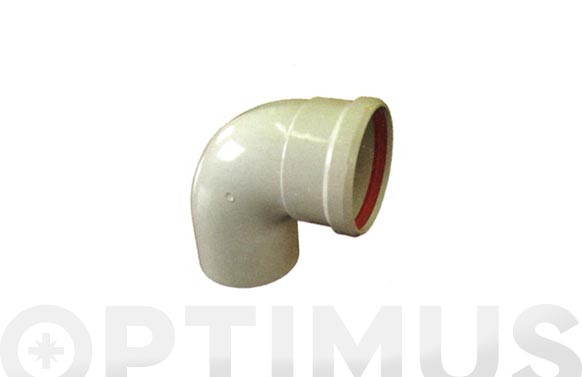CODO ESTANCO 87º ALUMINIOØ110MM BLANCO