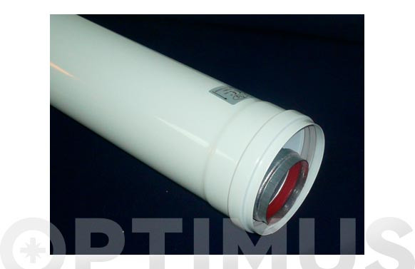 TUBO COAXIAL MACHO/HEMBRA ALUMINIOØ60/100 0,50M BLANCO