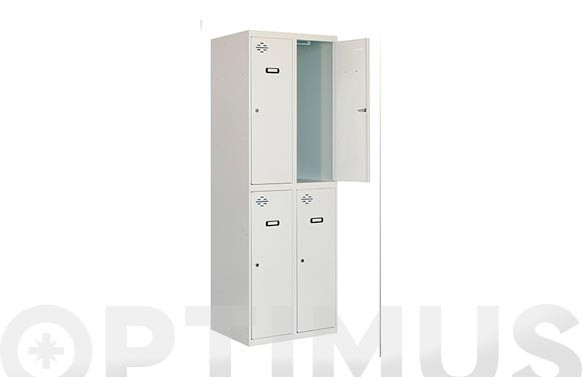 TAQUILLA ROPERO SIMONLOCKER2 CUERPOS BIPLAZA GRIS