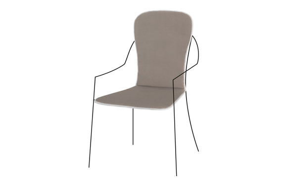 COJIN ASIENTO CON RESPALDO ALGODON/POLIESTER TAUPE
