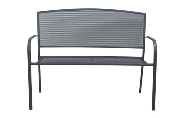 BANCO JARDÍN METALICO NEGRO116X62XH88 CM