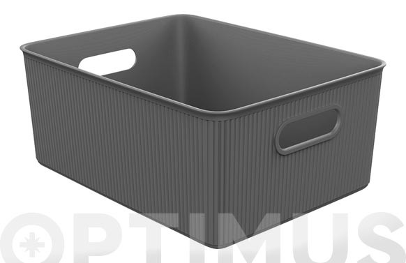 CESTA ORDENACION BAOBAB L ANTRACITA16X38,5X29,4CM