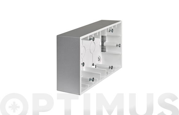 CAJA DOBLE DE SUPERFICIE PARA MECANISMOALUMINIO