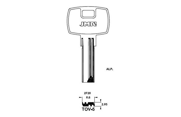 LLAVE SEGURIDAD ALPACA TOV-5