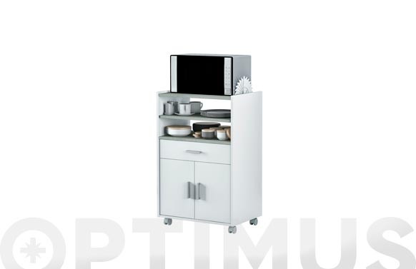 MUEBLE AUXILIAR MICROONDAS BLANCO92X59X40CM