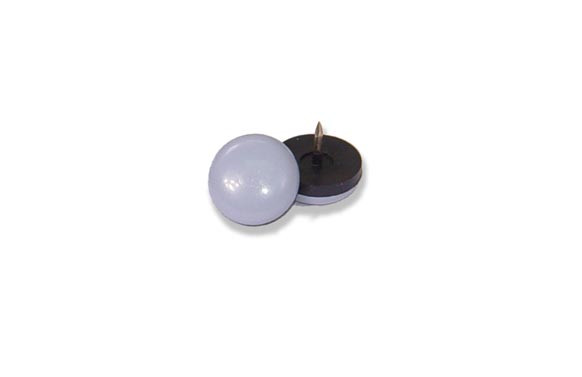 DESLIZADOR PARA MUEBLES CON CLAVOØ 22 MM GRIS 6 UNID