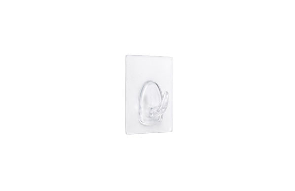 COLGADOR ADHERENTE REUTILIZABLETRANSPARENTE BASE 60X47 MM