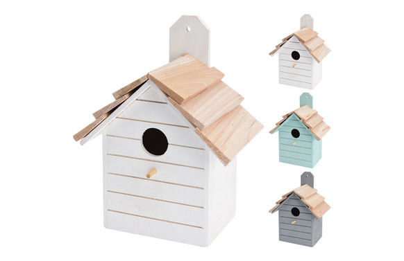 CASITA PAJAROS MADERA SURTIDAS16 X 22 X 11 CM