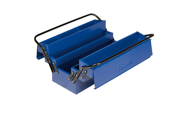 CAJA HERRAMIENTAS METÁLICA PLEGABLE 2 ASAS 5 BANDE500 X 210 X 245 MM