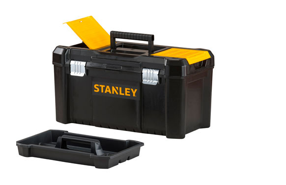 CAJA HERRAMIENTAS POLIPROPILENO ESSENCIAL NEGRA 48,2 X 25,4 X 25 CM