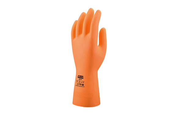 GUANTE SIN SOPORTE LATEX 621C QUIMICO  T 10 NARANJA