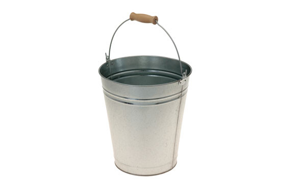 CUBO GALVANIZADO 10 L CON AGARRADERO MADERA 