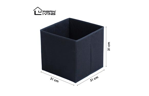 CUBO TELA PLEGABLE  NEGRO31 X 31 CM