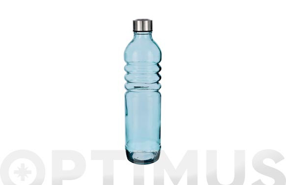 BOTELLA VIDRIO RELIEVE 1.25L-AZUL