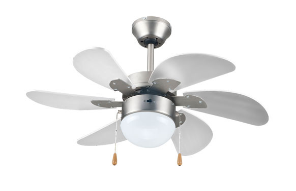 VENTILADOR DE TECHO 6 ASPAS MADERA Ø 83CM PLAFON55W 3 VELOCIDADES