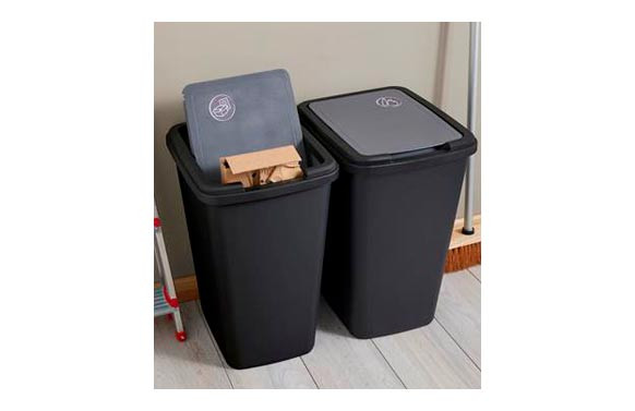 CUBO PLASTICO GREEN BIN RECICLADO50 L - NEGRO ANTRACITA