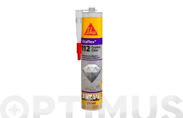 MASILLA SIKAFLEX 112 CRYSTAL CLEAR C47/12290 GR TRANSPARENTE