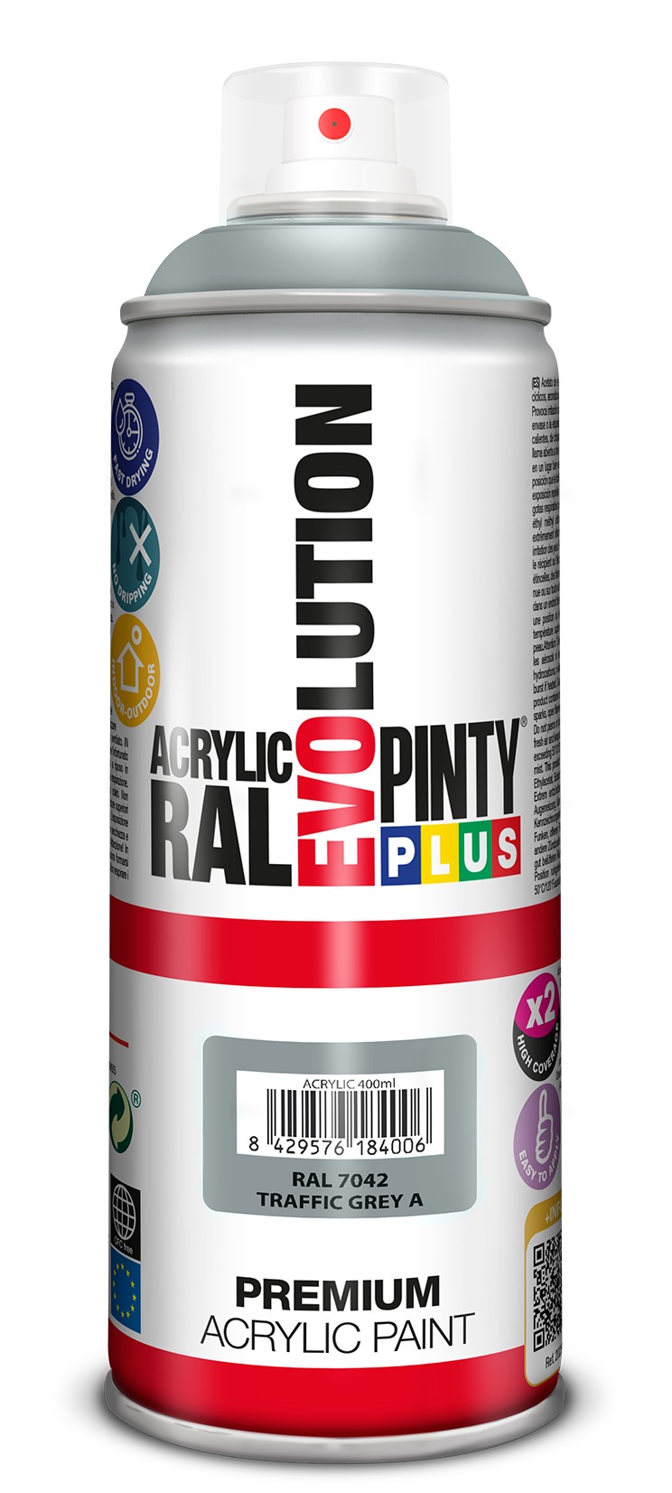 PINTURA SPRAY ACRILICA 520 CC RAL 7042 TRAFFIC GREY