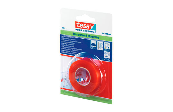 CINTA DOBLE CARA MONTAJE PREMIUM19 MM X 5 M TRANSPARENTE