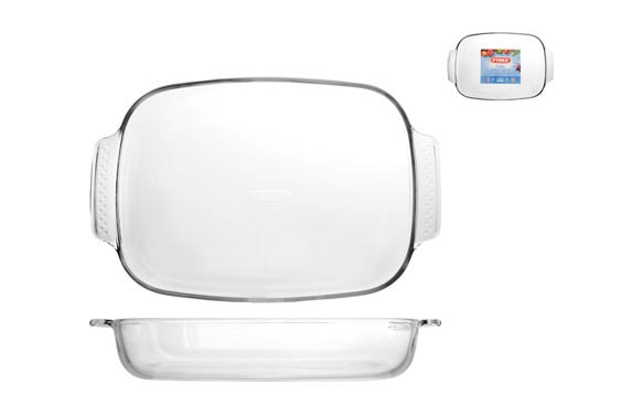 BANDEJA VIDRIO HORNO RECTANGULAR PYREX38 X 25 CM