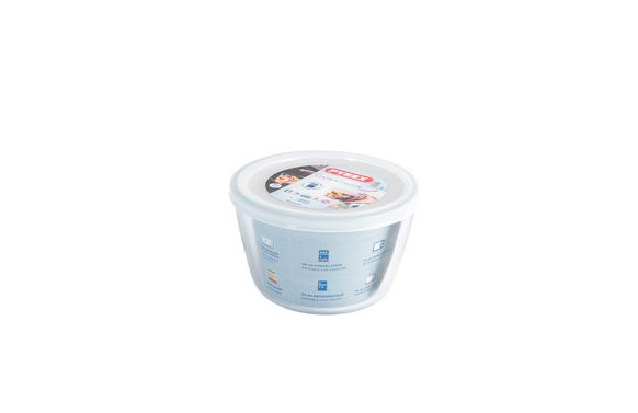 CONTENEDOR VIDRIO PORTALIMENTOS CON TAPA PYREXREDONDO - 1,1 L