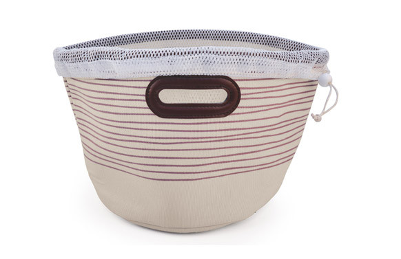 BOLSA PLEGABLE ORDENACIONØ25 CM RAYAS BURDEOS
