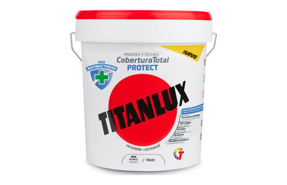 PINTURA PLASTICA ANTIBACTERIAS TITANBLANCO 4L