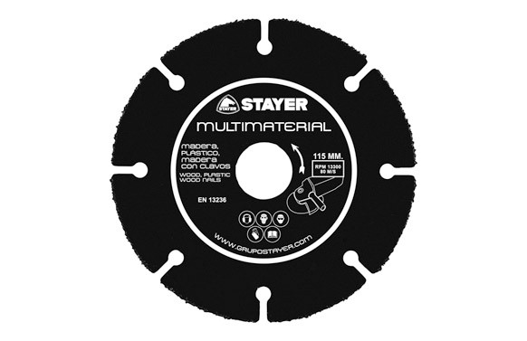 DISCO CORTE MULTIMATERIAL PARA AMOLADORAØ 115 MM