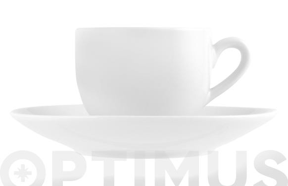 TAZA CAFE CON PLATO PORCELANA SWEDENBLANCO - 10 CL
