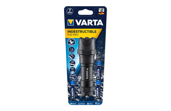LINTERNA LED INDESTRUCTIBLE F10 PRO 300LM3AAA INCL