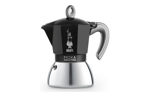 CAFETERA MOKA INDUCTION ALUMINIO/INOX6 TAZAS NEGRA
