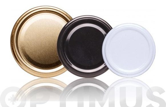 TAPA METALICA BLANCA PASTEURIZABLE 66 - 4 uñas 25 UNIDADES