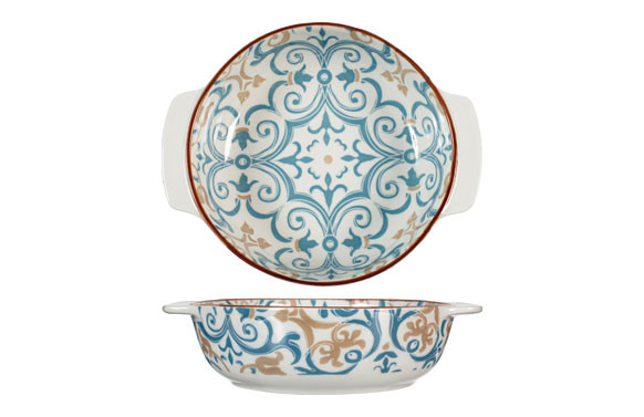 FUENTE PORCELANA REDONDA FULL DECORADO Ø16 CM - SURTIDO
