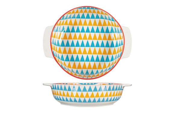 FUENTE PORCELANA REDONDA FULL DECORADO Ø21CM - SURTIDO