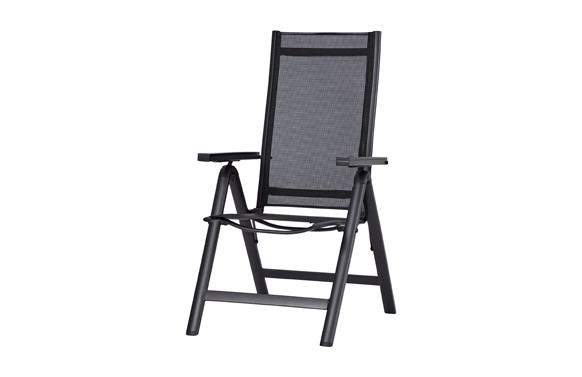 SILLON POSICIONES ALUMINIO TEXTILENE NEGRO