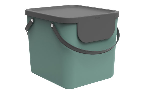 CUBO RECICLAJE APILABLE ALBULA 40 L - VERDE