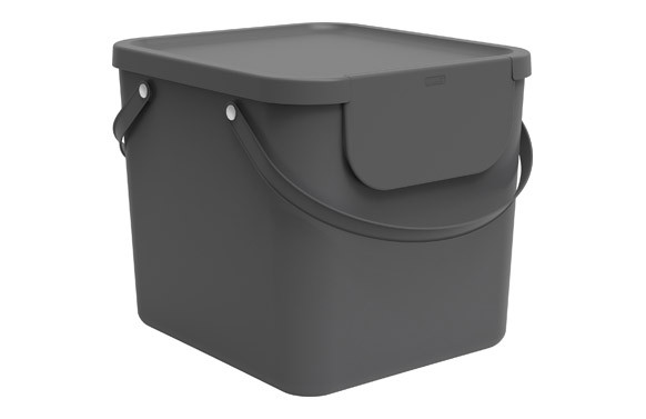 CUBO RECICLAJE APILABLE ALBULA 40 L - GRIS