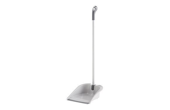 RECOGEDOR MANGO PLEGABLE ATOMIC GRIS