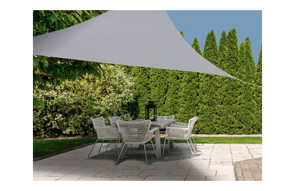 TOLDO POLIESTER TRIANGULAR GRIS 3,6 X 3,6 X 3,6 M