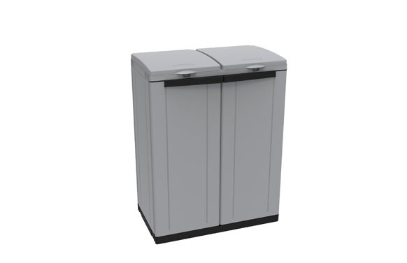 ARMARIO RECICLAJE ECOLINE GRIS 2 PUERTAS 68 X39 X 88,7 CM