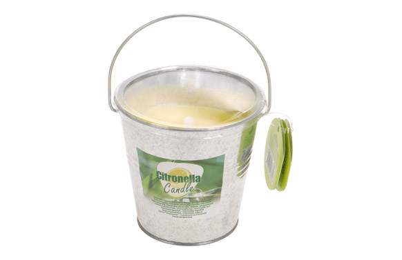 CUBO VELA METAL 10X10 CM CITRONELA 