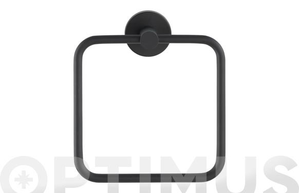 TOALLERO ARO NEGRO MATE INOX BOSIO