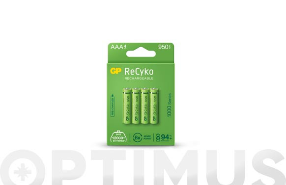 PILA RECARGABLE RECYKO (BL.4) LR3 AAA 1000MAH