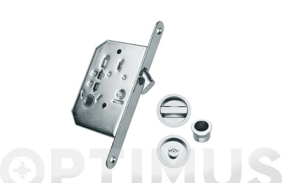 CERRADURA PARA PUERTA CORREDERA 35MM LP PLATEADO