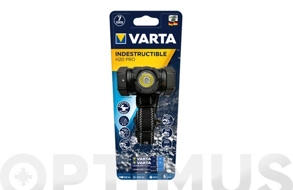 LINTERNA FRONTAL VARTA INDESTRUCTIBLE H20 PRO 4W, 350LM IP67