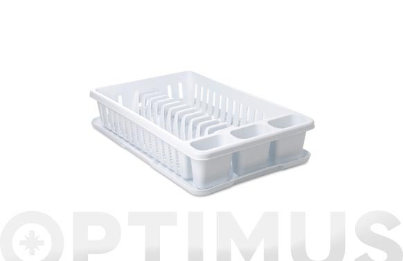ESCURREPLATOS CON BANDEJA 270 X 420 X 100 MM - BLANCO