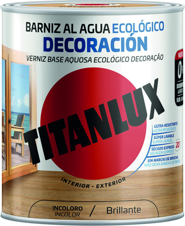 BARNIZ ECOLOGICO INCOLORO 750 ML BRILLANTE