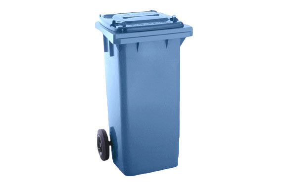 CONTENEDOR SELECTIVO COLOR CON RUEDAS 120 L - AZUL